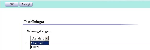 Skärmen inställningar