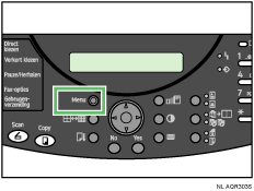 afbeelding toetsen bedieningspaneel