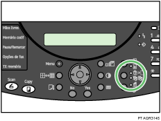 ilustração das teclas do painel