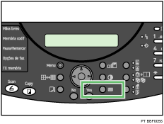 ilustração das teclas do painel
