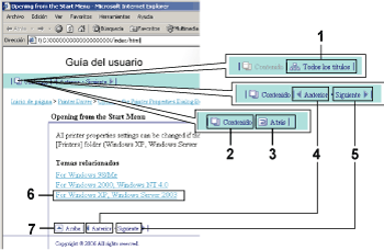 Navegación por la pantalla
