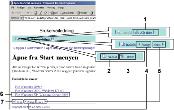 Navigering p� skjermen