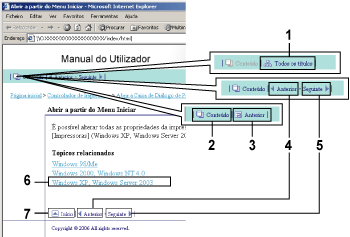 Navegação no ecrã