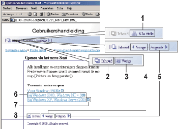 Navigeren op het scherm