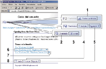 Navegación por la pantalla