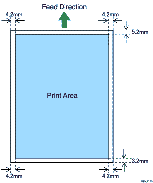 Illustration of the print area