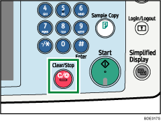 Clear/Stop key illustration