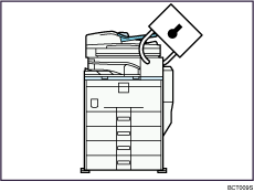 Illustration of administrating the machine/protecting documents