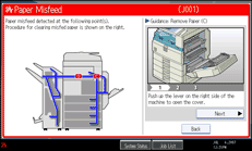 Operation panel screen illustration