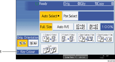 Operation panel screen illustration numbered callout illustration