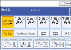 Operation panel screen illustration