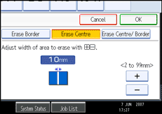 Operation panel screen illustration