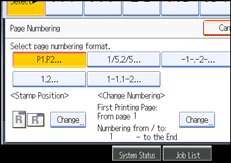 Operation panel screen illustration
