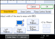 Operation panel screen illustration