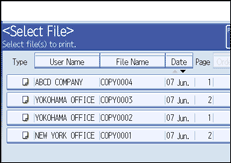 Operation panel screen illustration