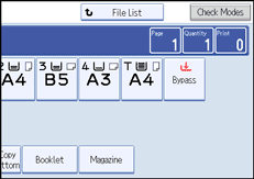 Operation panel screen illustration