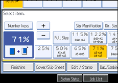 Operation panel screen illustration