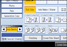 Operation panel screen illustration