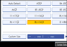 Operation panel screen illustration
