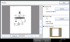 Operation panel screen illustration