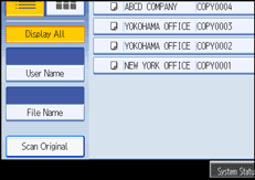 Operation panel screen illustration