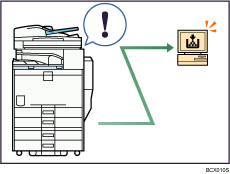 Illustration of monitoring the machine via computer