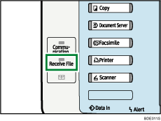 Receive File indicator illustration