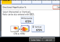 Operation panel screen illustration