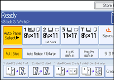 Operation panel screen illustration