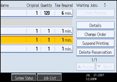 Operation panel screen illustration