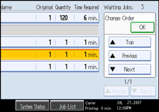 Operation panel screen illustration