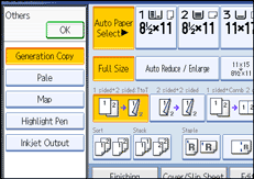 Operation panel screen illustration