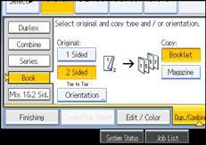 Operation panel screen illustration