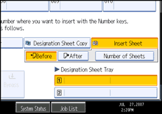 Operation panel screen illustration