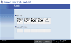 Operation panel screen illustration