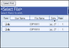 Operation panel screen illustration