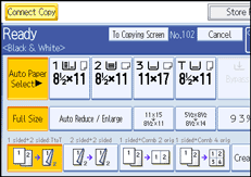 Operation panel screen illustration