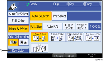 Operation panel screen illustration numbered callout illustration