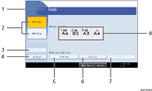 Operation panel screen illustration