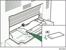 Illustration of envelope type 4 on the bypass tray