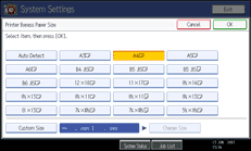 Operation panel screen illustration