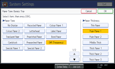 Operation panel screen illustration