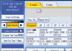 Operation panel screen illustration