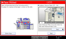 Operation panel screen illustration