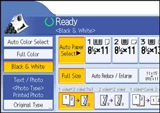 Operation panel screen illustration