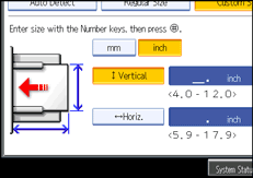 Operation panel screen illustration
