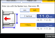 Operation panel screen illustration