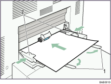 Bypass tray illustration numbered callout illustration