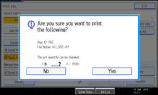 Operation panel screen illustration