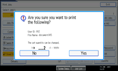 Operation panel screen illustration